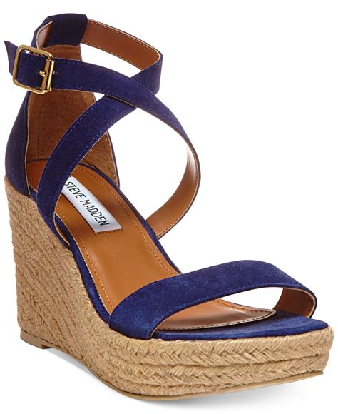 navy blue women's wedge shoes